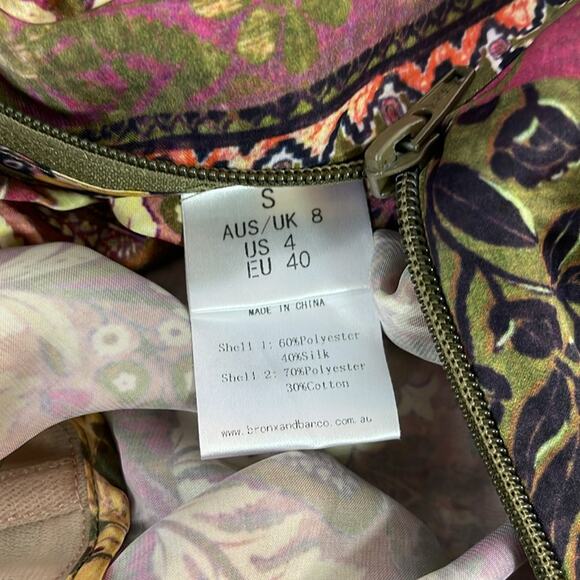 Bronx and Banco Selma Strapless Ruched Draped Fringe Mini Dress Size Small - Picture 10 of 10